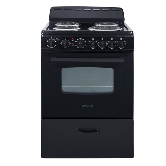 AVANTI ERU240P1B Avanti 24" Electric Range - Black - ERU240P1B