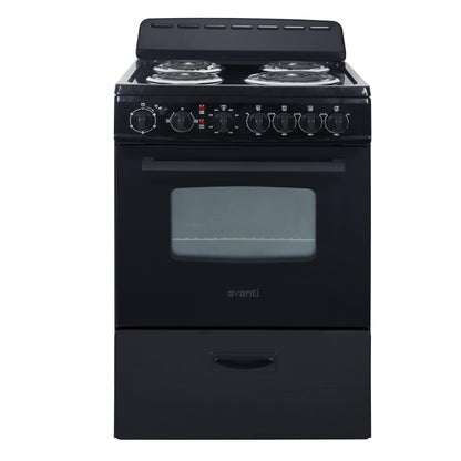 AVANTI ERU240P1B Avanti 24" Electric Range - Black - ERU240P1B