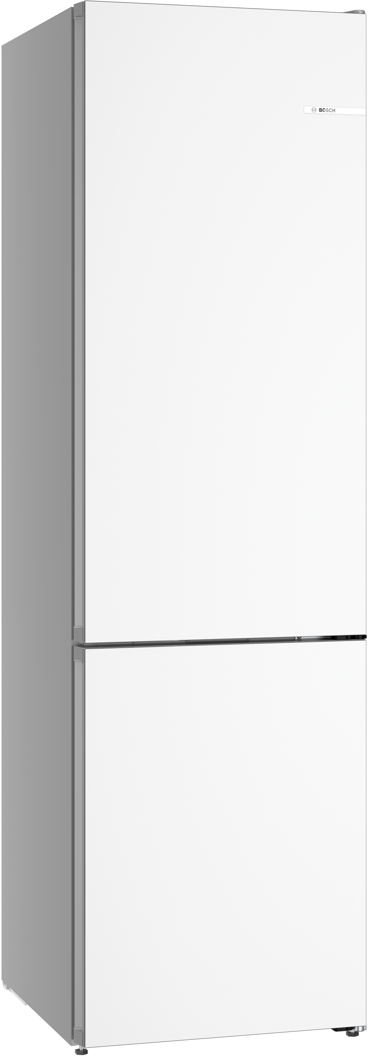 BOSCH B24CB80ESW 800 Series, free-standing fridge-freezer with freezer at bottom, glass door, 24'', White, Total No Frost White - B24CB80ESW
