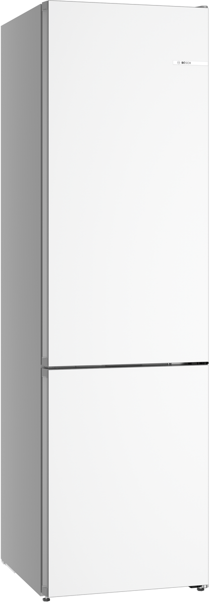 BOSCH B24CB80ESW 800 Series, free-standing fridge-freezer with freezer at bottom, glass door, 24'', White, Total No Frost White - B24CB80ESW