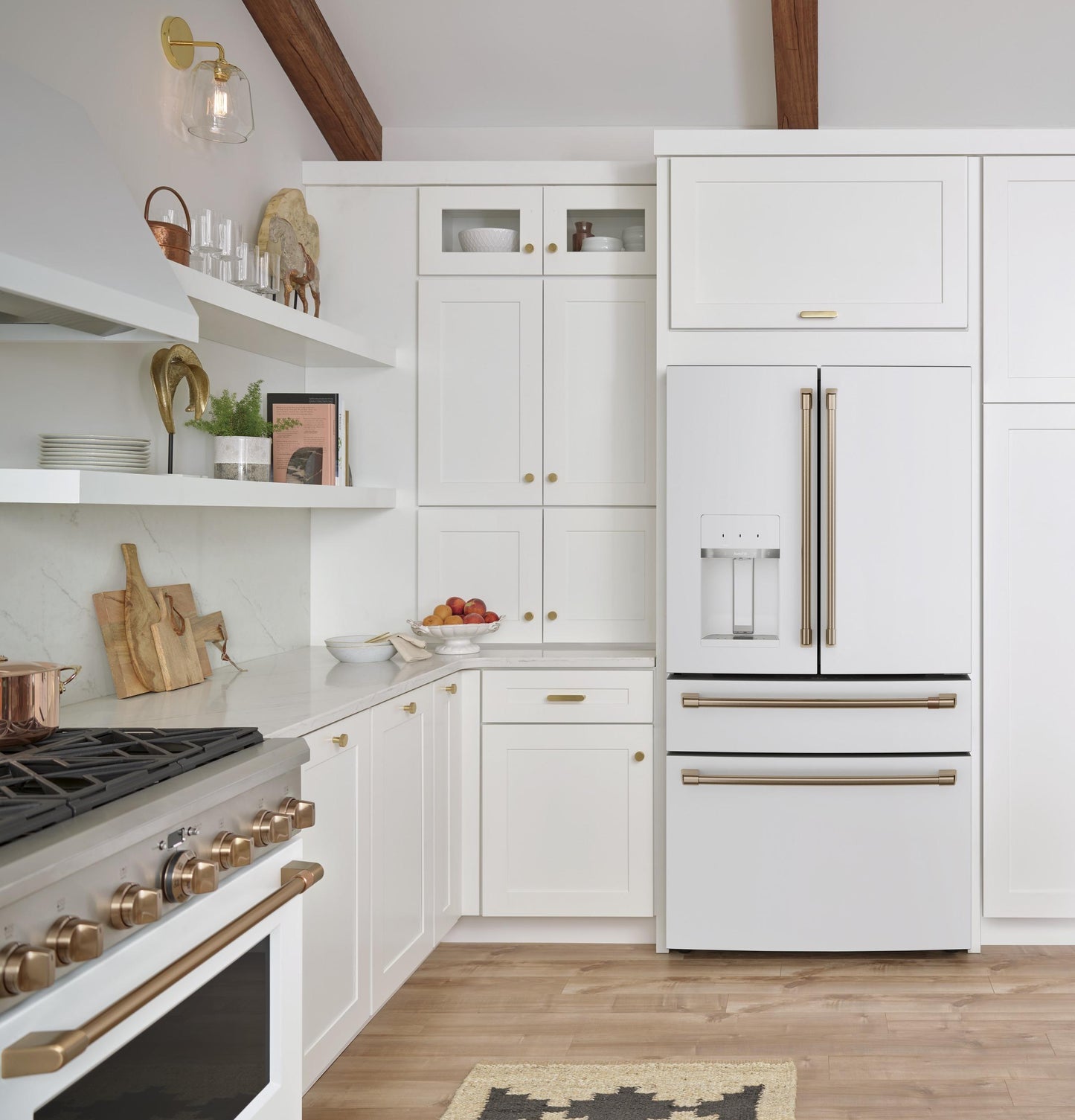 CAFE CVE28DP4NW2 CAFé™ ENERGY STAR® 27.8 Cu. Ft. Smart 4-Door French-Door Refrigerator White - CVE28DP4NW2