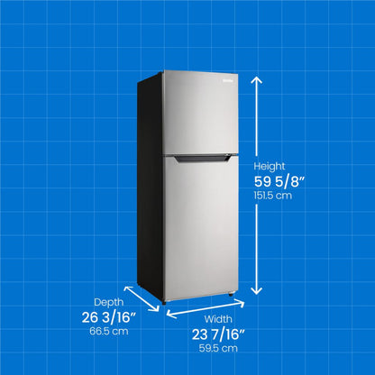 DANBY Danby 10.1 cu. ft. Top Mount Apartment Size Fridge in Stainless Steel Look in Stainless Steel - DFF101B1BSLDB