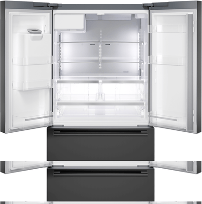 BOSCH B36CD52SNB 500 Series, French Door Bottom freezer, multi door, 36'', Black inox-antifingerprint, Total No Frost Black in Stainless Steel - B36CD52SNB