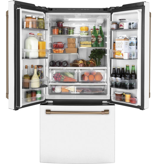 CAFE CWE19SP4NW2 CAFé ENERGY STAR 18.6 Cu. Ft. Counter-Depth French-Door Refrigerator White - CWE19SP4NW2