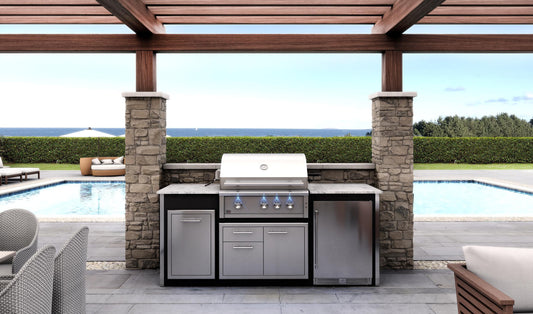 XO APPLIANCE XOGRILL36L 36" Grill 3 Burner with Rotiss Burner LP in Stainless Steel - XOGRILL36L