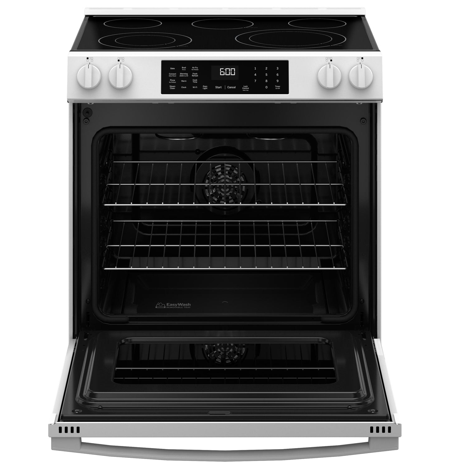 GE APPLIANCES GRS600AVWW GE® ENERGY STAR® 30" Slide-In Electric Convection Range with No Preheat Air Fry and EasyWash™ Oven Tray White - GRS600AVWW