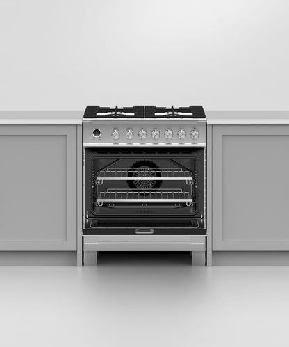 FISHER & PAYKEL OR30SCG6X1 30" Series 9 Classic 4 Burner Dual Fuel Self-Cleaning Range in Stainless Steel - OR30SCG6X1