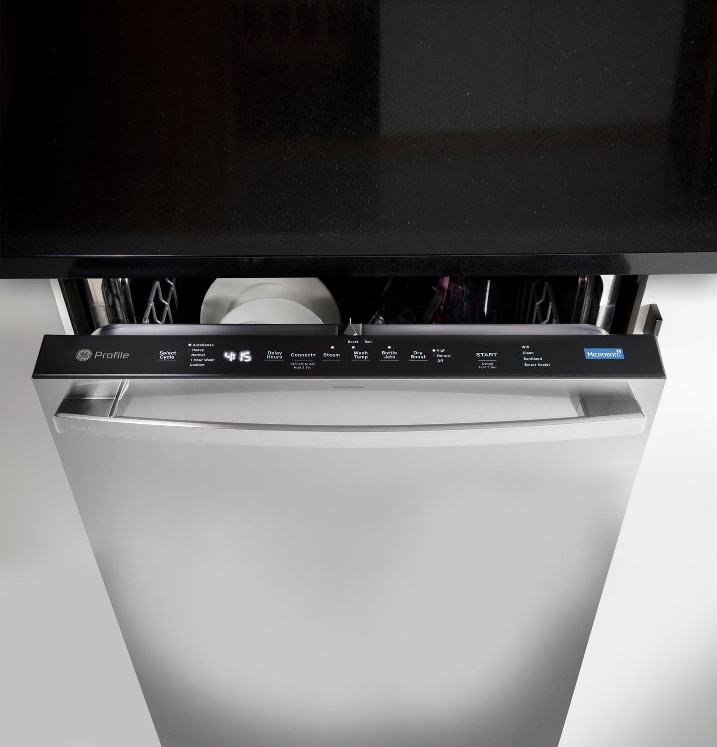 GE APPLIANCES PDT715SYVFS GE Profile™ ENERGY STAR® Fingerprint Resistant Top Control Stainless Interior Dishwasher with Microban™ Antimicrobial Technology in Stainless Steel - PDT715SYVFS