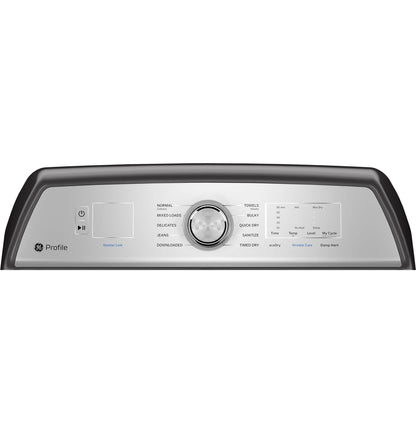 GE APPLIANCES PTD60GBPRDG GE Profile™ ENERGY STAR® 7.4 cu. ft. Capacity aluminized alloy drum Gas Dryer with Sanitize Cycle and Sensor Dry Gray - PTD60GBPRDG