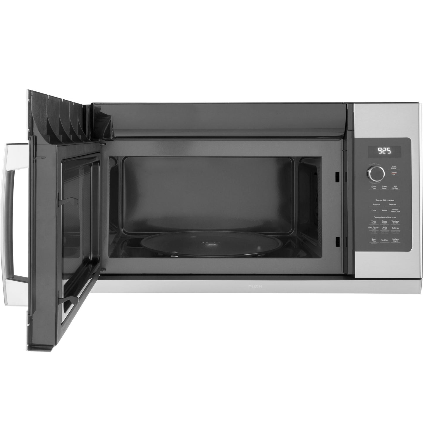 GE APPLIANCES Profile 2.2 Cu. Ft. Over-the-Range Sensor Microwave Oven in Stainless Steel - PVM9225SRSS