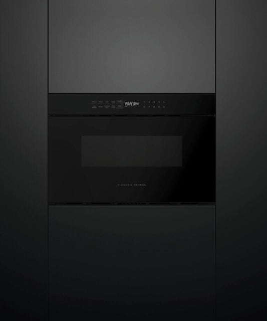 FISHER & PAYKEL OMD24SDB1 24" Series 7 Contemporary Microwave Drawer Black - OMD24SDB1