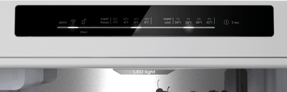 BOSCH B24CB80ESB 800 Series, free-standing fridge-freezer with freezer at bottom, glass door, 24'', Black, Total No Frost Black - B24CB80ESB