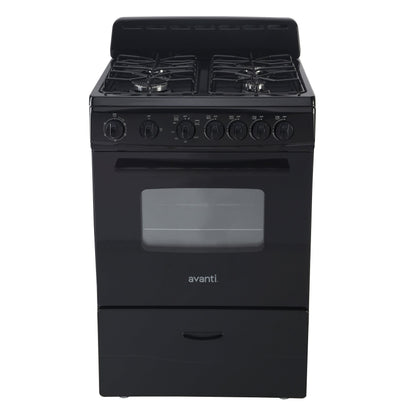 AVANTI Avanti 24" Gas Range - Black - GR2415CB