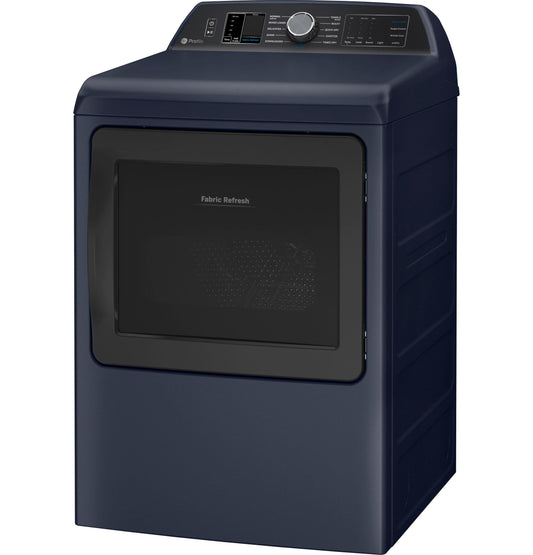 GE APPLIANCES GE Profile 7.3 cu. ft. Capacity Smart Gas Dryer with Fabric Refresh Blue - PTD90GBPTRS
