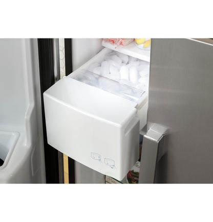 GE APPLIANCES GE 23.0 Cu. Ft. Side-By-Side Refrigerator in Stainless Steel - GSS23GYPFS