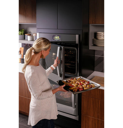 GE APPLIANCES PTD700RSNSS GE Profile™ 30" Smart Built-In Convection Double Wall Oven with Right-Hand Side-Swing Doors in Stainless Steel - PTD700RSNSS