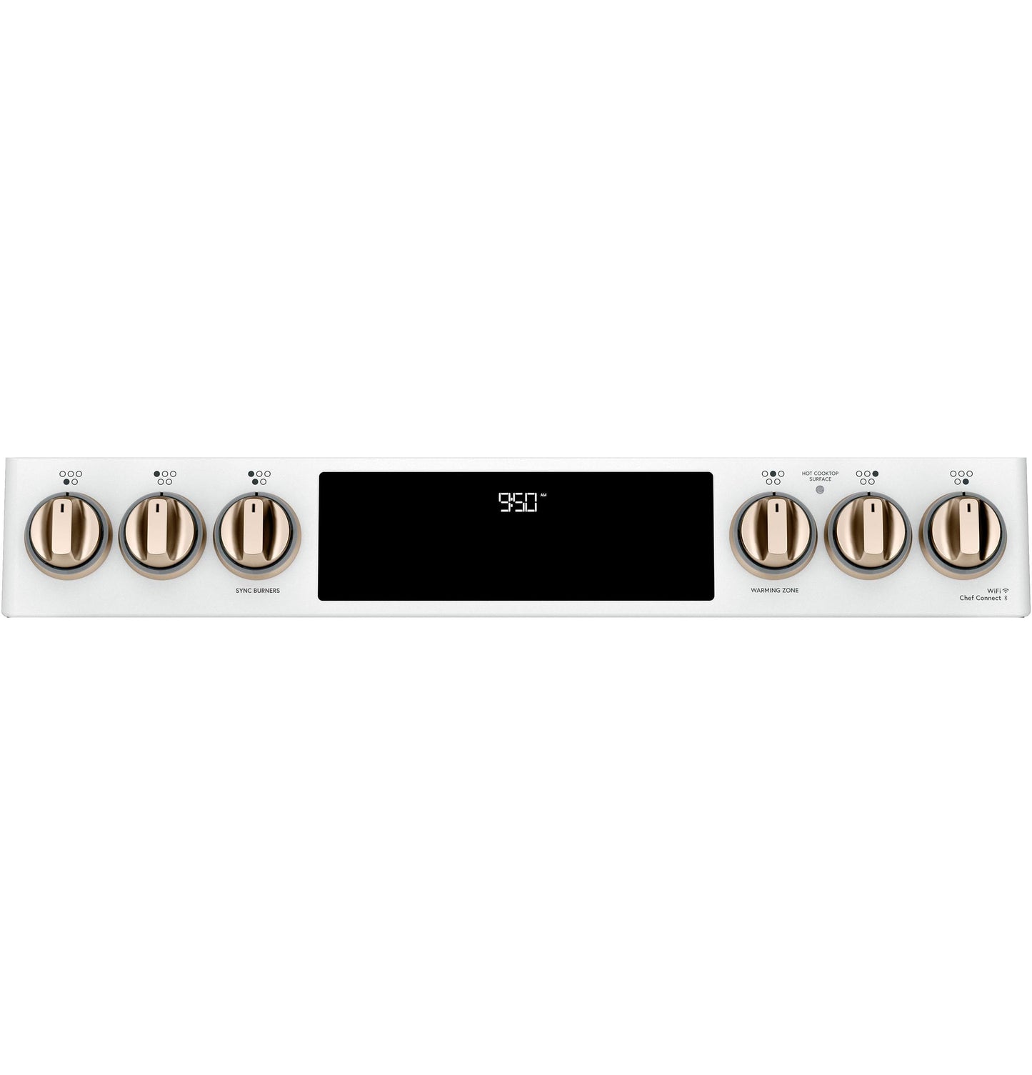 CAFE  30" Smart Slide-In, Front-Control, Induction and Convection Double-Oven Range White - CHS950P4MW2