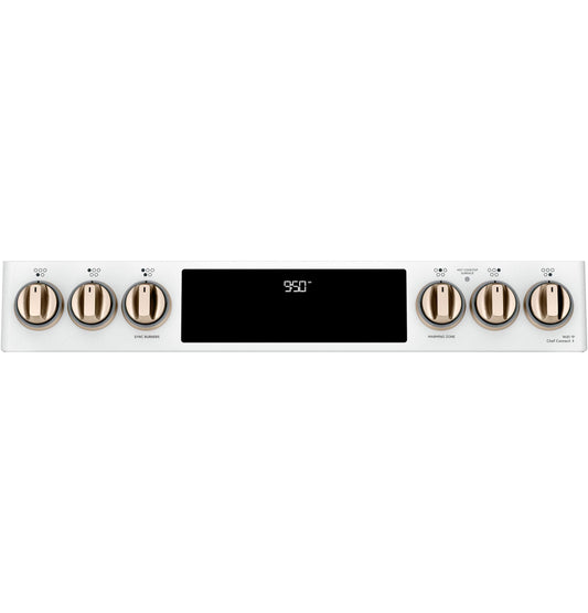 CAFE CHS950P4MW2 CAFé™ 30" Smart Slide-In, Front-Control, Induction and Convection Double-Oven Range White