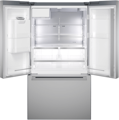 BOSCH B36CD52SNS 500 Series, French Door Bottom freezer, multi door, 36'', Brushed steel (with anti-fingerprint), Total No Frost in Stainless Steel - B36CD52SNS
