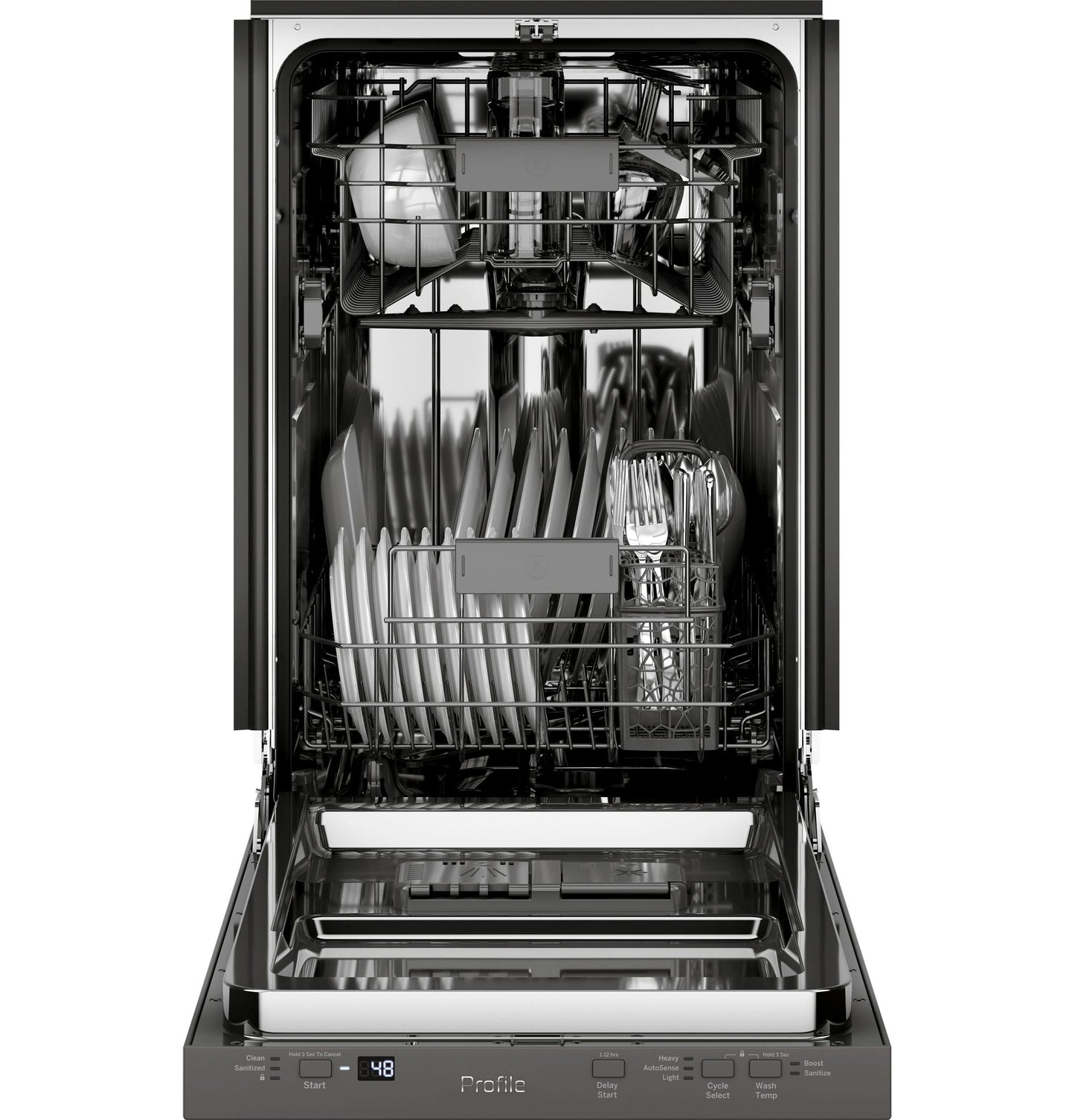 GE APPLIANCES PDT145SSLSS GE Profile™ ENERGY STAR® 18" ADA Compliant in Stainless Steel Interior Dishwasher with Sanitize Cycle in Stainless Steel - PDT145SSLSS