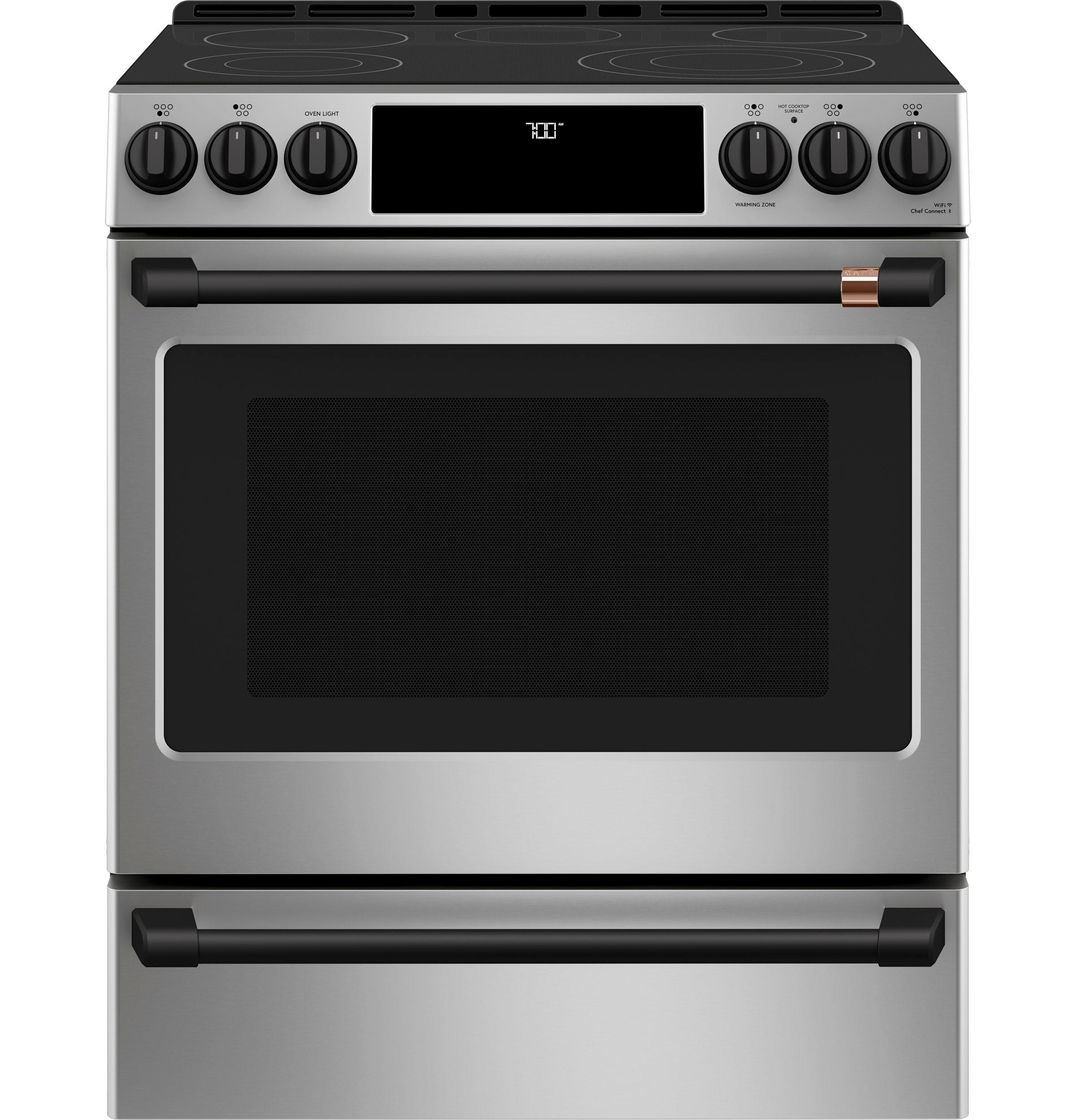 Café 30" Smart Slide-In, Front-Control, Radiant and Convection Range - CES700P2MS1