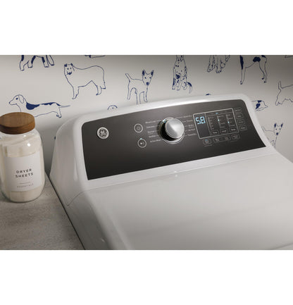GE APPLIANCES GE 7.4 cu. ft. Capacity Gas Dryer with Up To 120 ft. Venting and Sensor Dry Black On White - GTD58GBSVWS