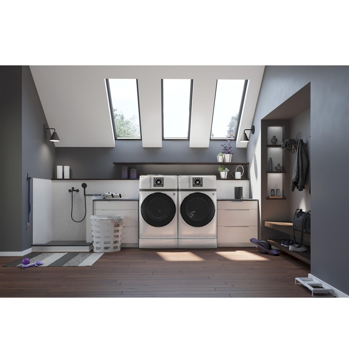 GE APPLIANCES PFQ83HSSWWW GE Profile™ ENERGY STAR® 4.6 cu. ft. Capacity UltraFast Combo with Ventless Inverter Heat Pump Technology Washer/Dryer White - PFQ83HSSWWW