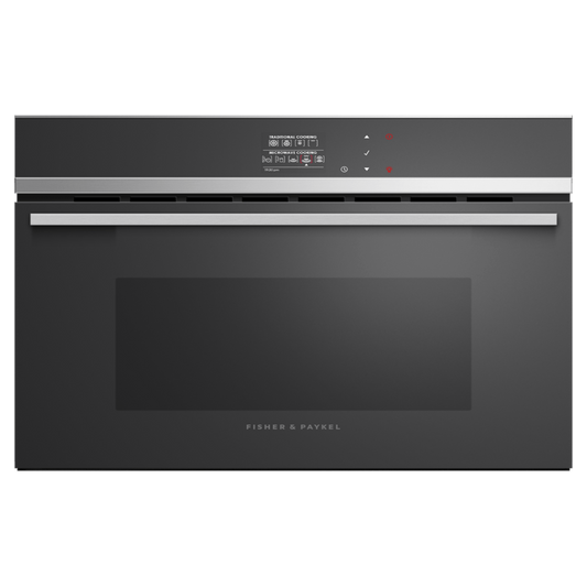 FISHER & PAYKEL OM24NDB1 24" Series 9 Contemporary Compact Convection-Speed Oven in Stainless Steel - OM24NDB1