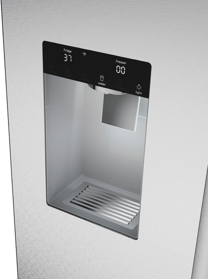 BOSCH B36FD52SNS 500 Series, French Door Bottom freezer, multi door, 36'', Brushed steel (with anti-fingerprint), Total No Frost in Stainless Steel - B36FD52SNS