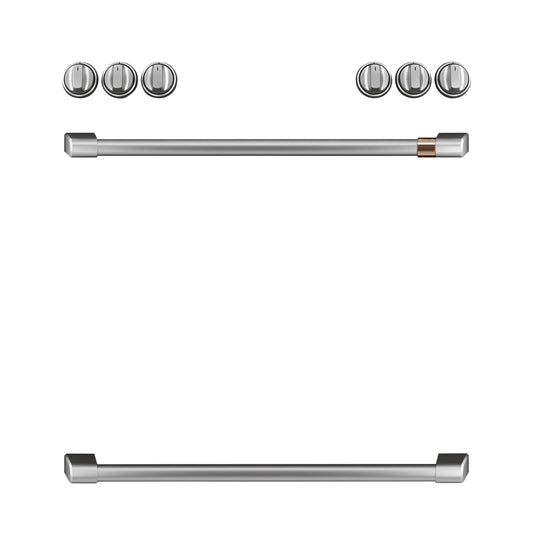 CAFE CXFCGHKPMSS CAFé Front Control Gas Knobs and Handles - Brushed in Stainless Steel  - CXFCGHKPMSS
