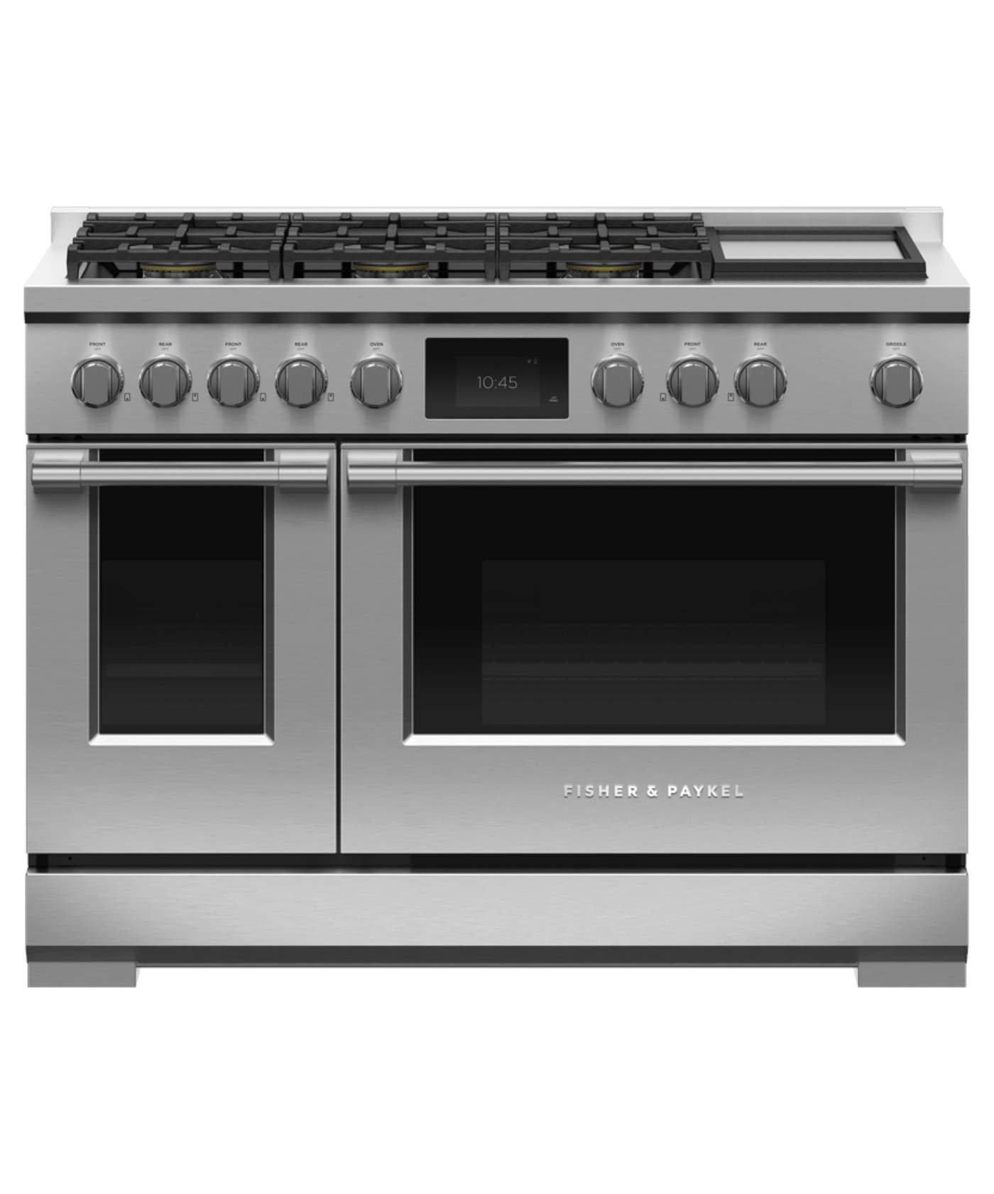 FISHER & PAYKEL RDV3486GDL 48" Series 9 Professional Dual Fuel 6 Burner with Griddle Range in Stainless Steel - RDV3486GDL