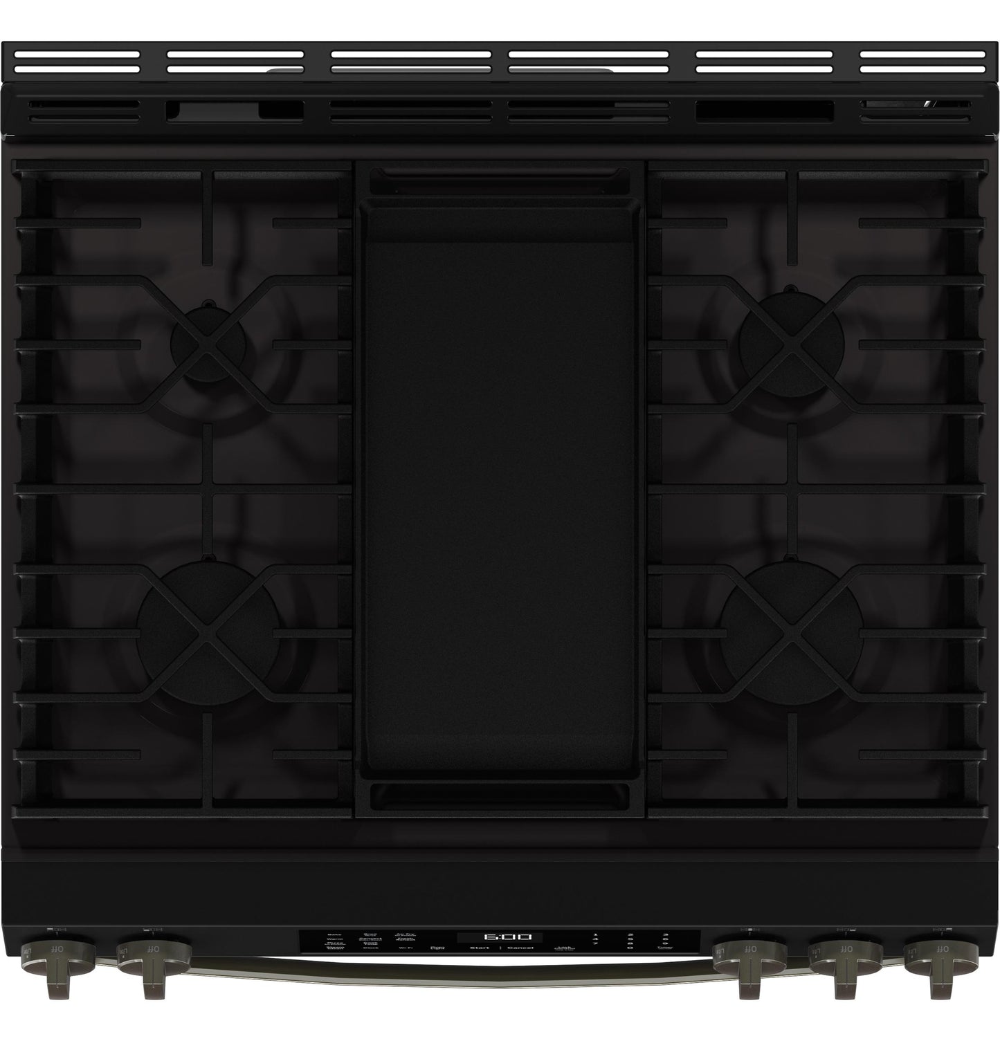 GE APPLIANCES GGS600AVDS GE® 30" Slide-In Front-Control Convection Gas Range with No Preheat Air Fry and EasyWash™ Oven Tray Black Slate - GGS600AVDS
