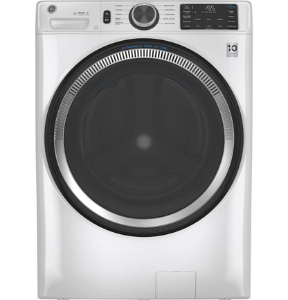 GE APPLIANCES GFW550SSNWW GE® ENERGY STAR 4.8 cu. ft. Capacity Smart Front Load  Washer with UltraFresh Vent System with OdorBlock™ and Sanitize w/Oxi White - GFW550SSNWW
