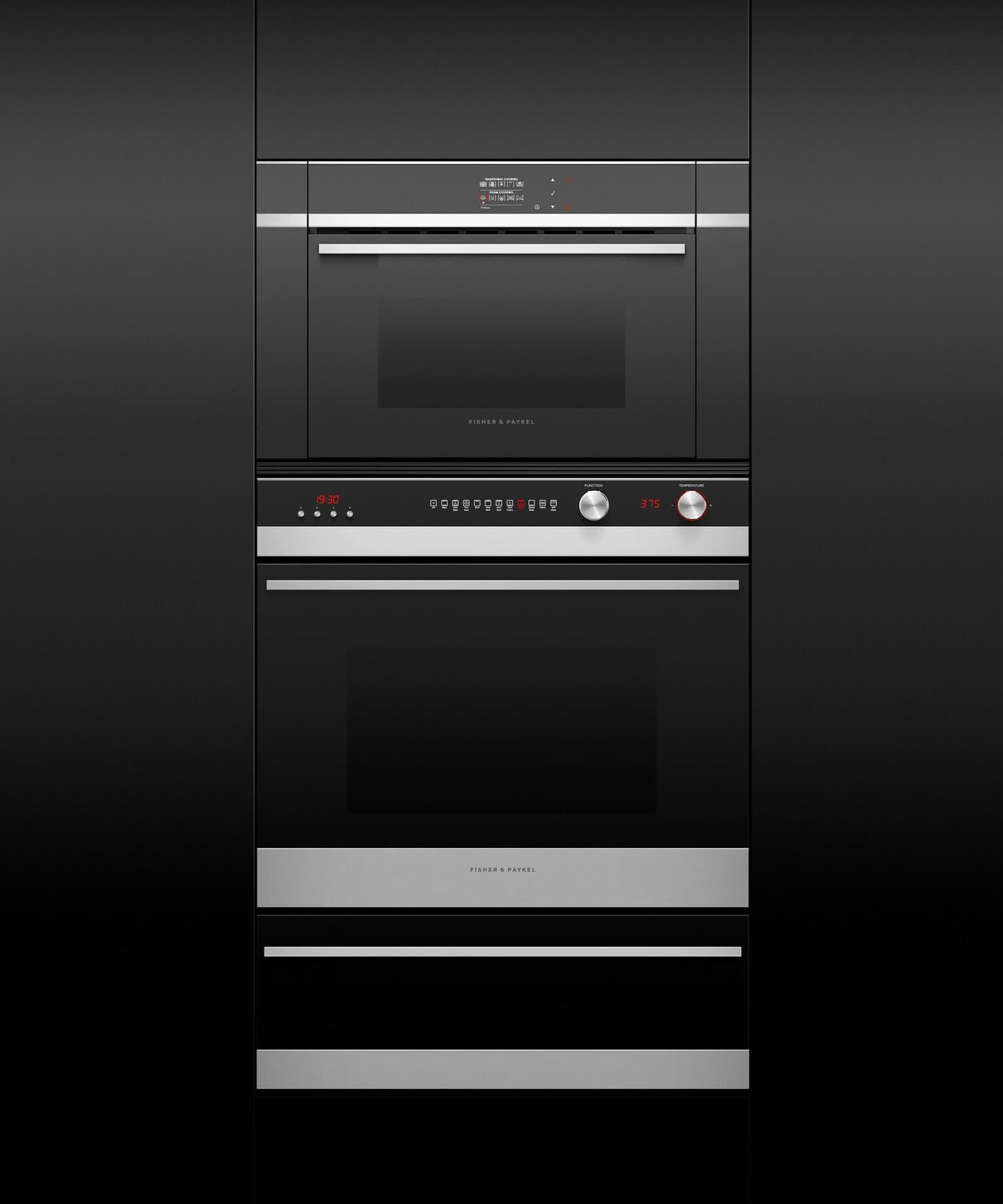 FISHER & PAYKEL OS24NDB1 24" Series 9 Contemporary Compact Combi-Steam Oven in Stainless Steel - OS24NDB1