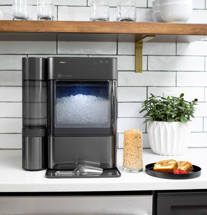 GE APPLIANCES GE Profile Opal 2.0 Nugget Ice Maker with Side Tank Black in Stainless Steel - XPIO13BCBT