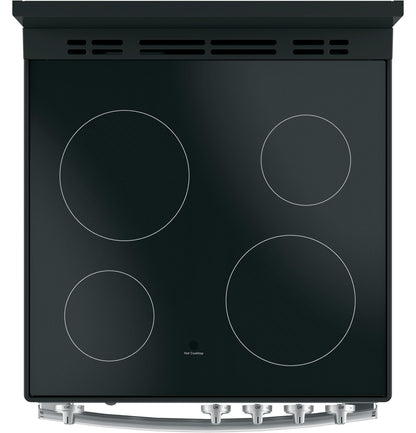 GE APPLIANCES JAS640RMSS GE® ENERGY STAR® 24" Free-Standing/Slide-in Front Control Range with Steam Clean and Large Window in Stainless Steel - JAS640RMSS
