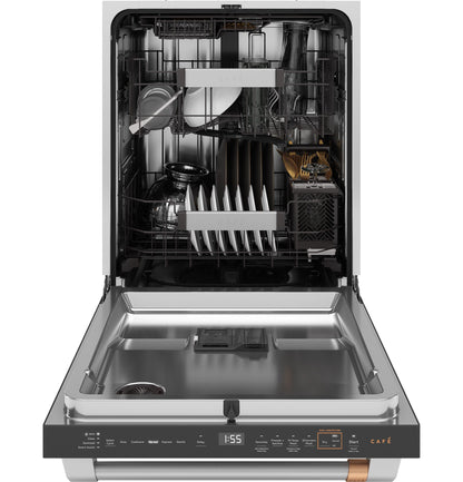 CAFE  CustomFit ENERGY STAR Stainless Interior Smart Dishwasher with Ultra Wash Top Rack and Dual Convection Ultra Dry, LED Lights, 39 dBA Black - CDT888P3VD1
