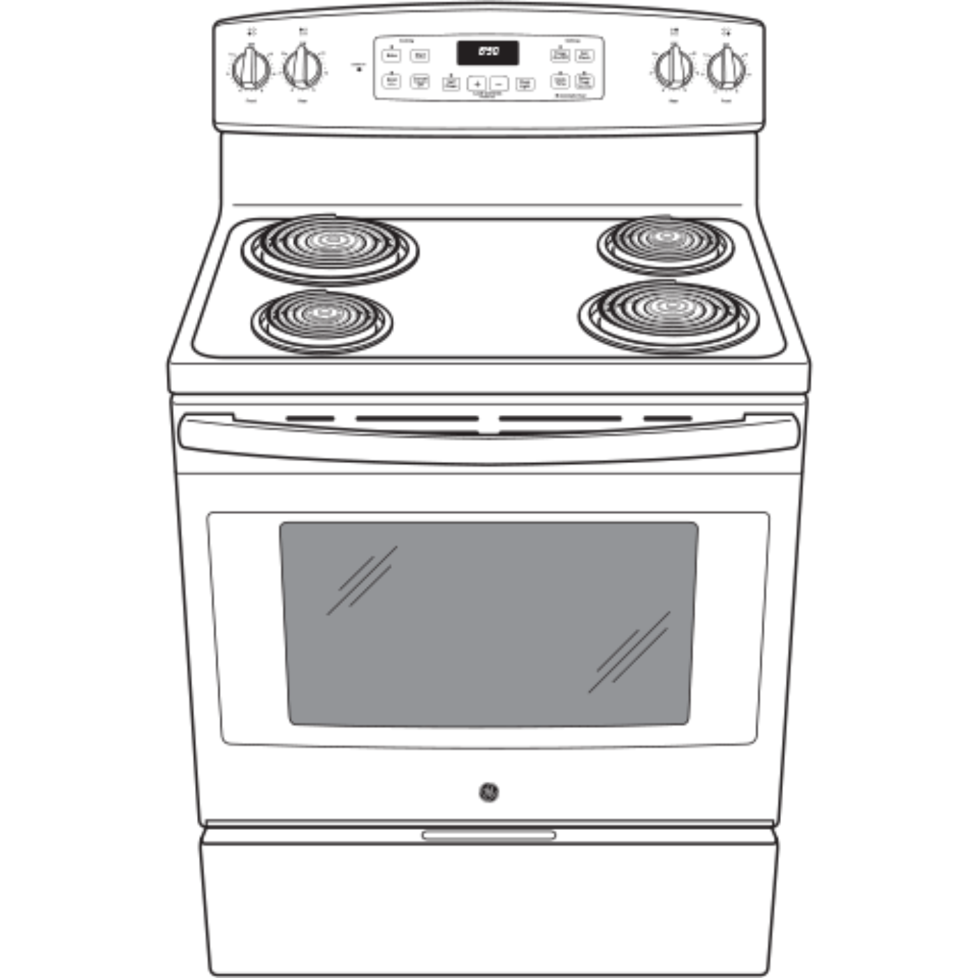GE APPLIANCES 30" Free-Standing Electric Range in Stainless Steel - JBS360RTSS