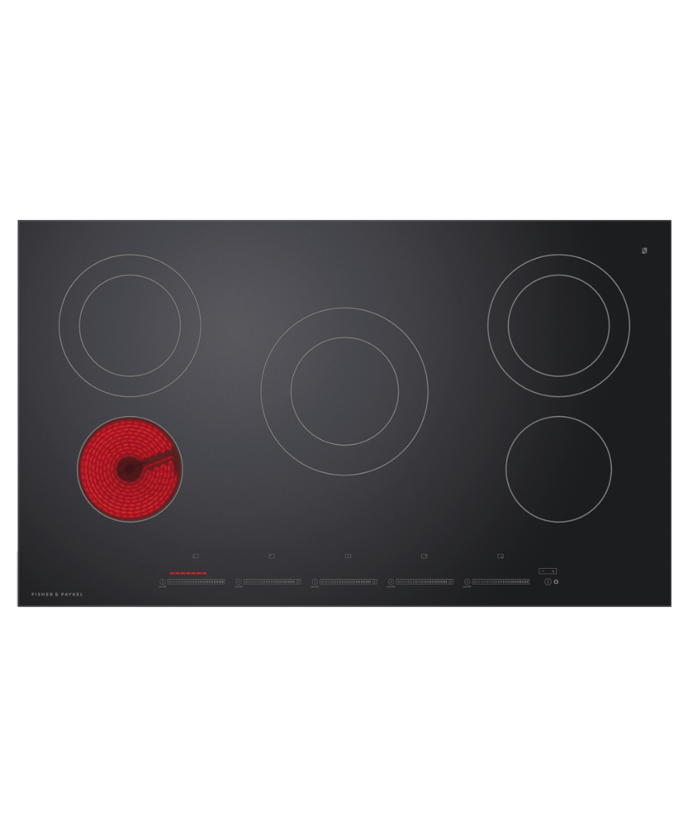 FISHER & PAYKEL CE365DTB1 36" Series 5 5 Element Electric Cooktop Black - CE365DTB1