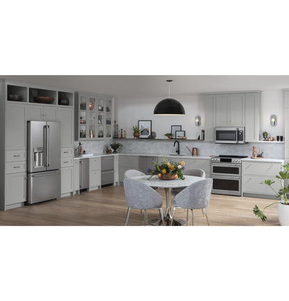 CAFE CYE22UP2MS1 CAFé™ ENERGY STAR® 22.1 Cu. Ft. Smart Counter-Depth French-Door Refrigerator with Keurig® K-Cup® Brewing System in Stainless Steel - CYE22UP2MS1