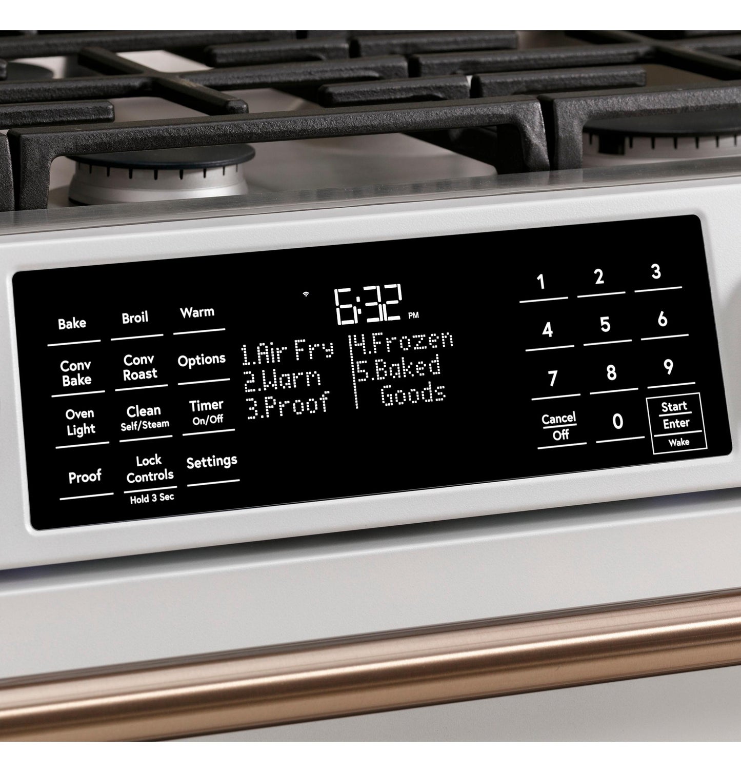 CAFE CGS700P2MS1 CAFé™ 30" Smart Slide-In, Front-Control, Gas Range with Convection Oven in Stainless Steel - CGS700P2MS1