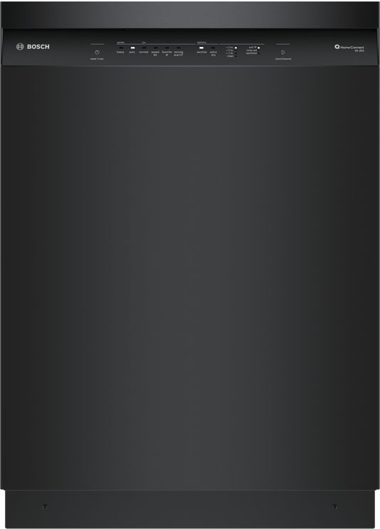 BOSCH SHE41CM6N 100 Series, built-under dishwasher, 24'', Black - SHE41CM6N