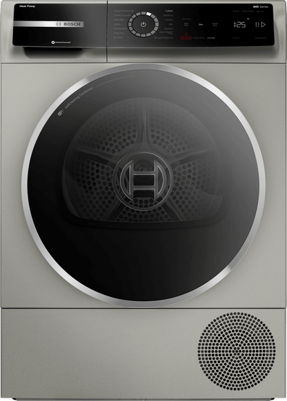 BOSCH WQB245AXUC 800 Series, heat pump dryer, Silver inox Silver