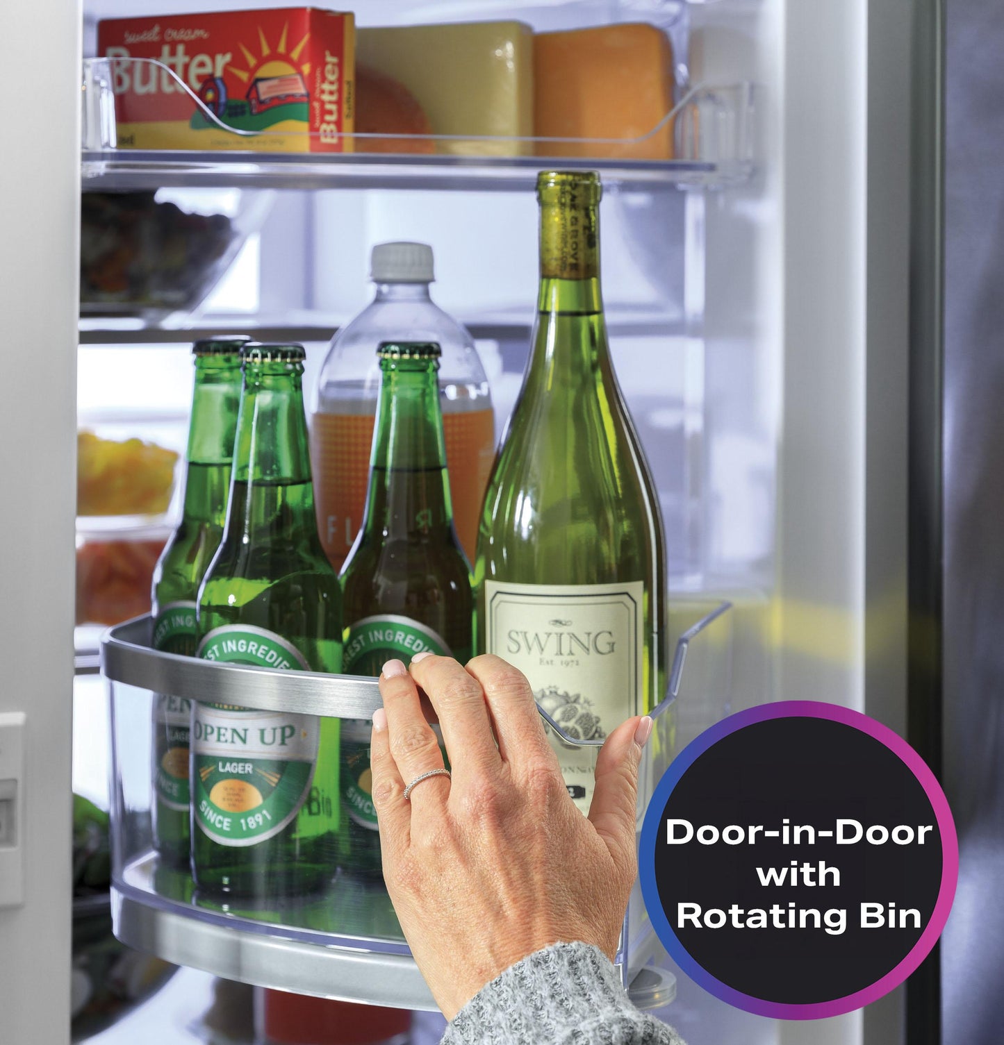 GE APPLIANCES PVD28BYNFS GE Profile™ ENERGY STAR® 27.9 Cu. Ft. Smart Fingerprint Resistant 4-Door French-Door Refrigerator with Door In Door in Stainless Steel - PVD28BYNFS