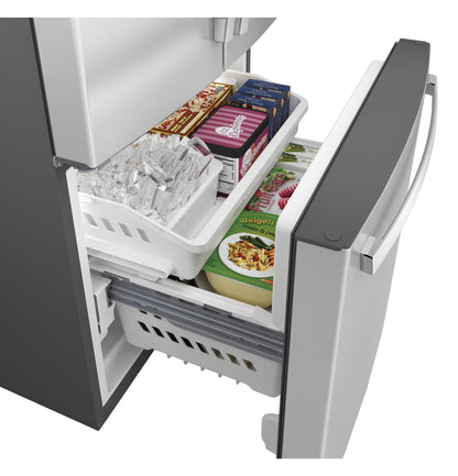 GE APPLIANCES 24.7 Cu. Ft. French-Door Refrigerator in Stainless Steel - GNE25JYKFS