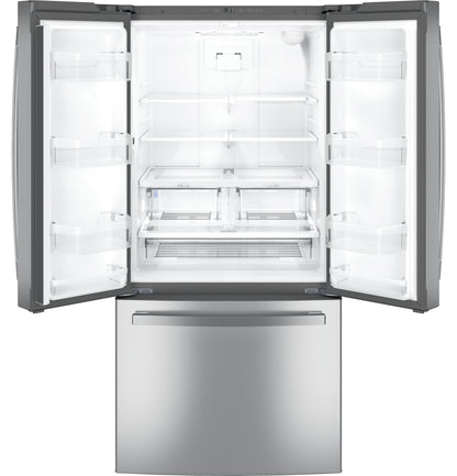 GE APPLIANCES 24.7 Cu. Ft. French-Door Refrigerator in Stainless Steel - GNE25JYKFS