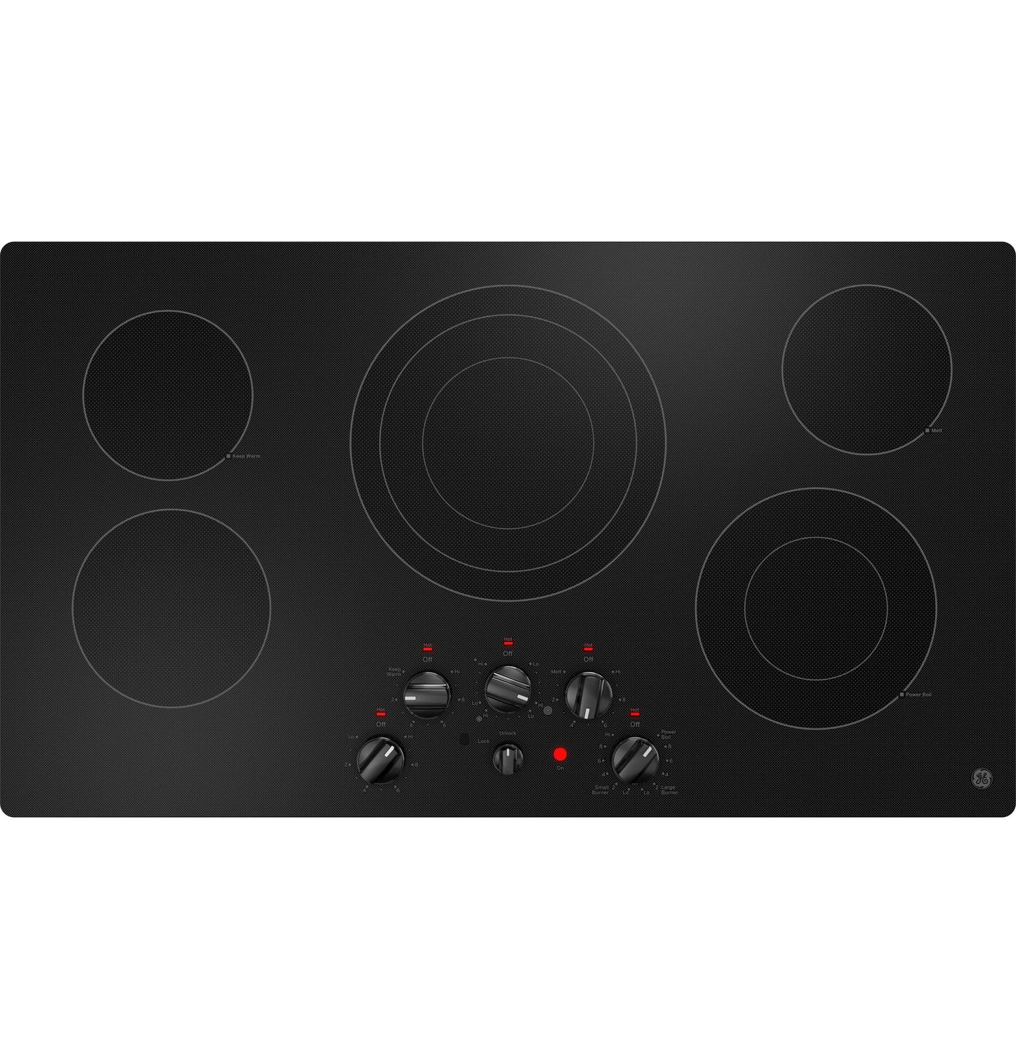 GE APPLIANCES JEP5036DTBB GE® 36" Built-In Knob Control Electric Cooktop Black - JEP5036DTBB