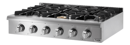 THOR KITCHEN HRT3618U Thor Kitchen 36-inch Professional Gas Rangetop - Model Hrt3618u - HRT3618U