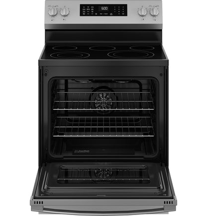 GE APPLIANCES GRF600AVSS GE® ENERGY STAR® 30" Free-Standing Electric Convection Range with No Preheat Air Fry and EasyWash™ Oven Tray in Stainless Steel - GRF600AVSS