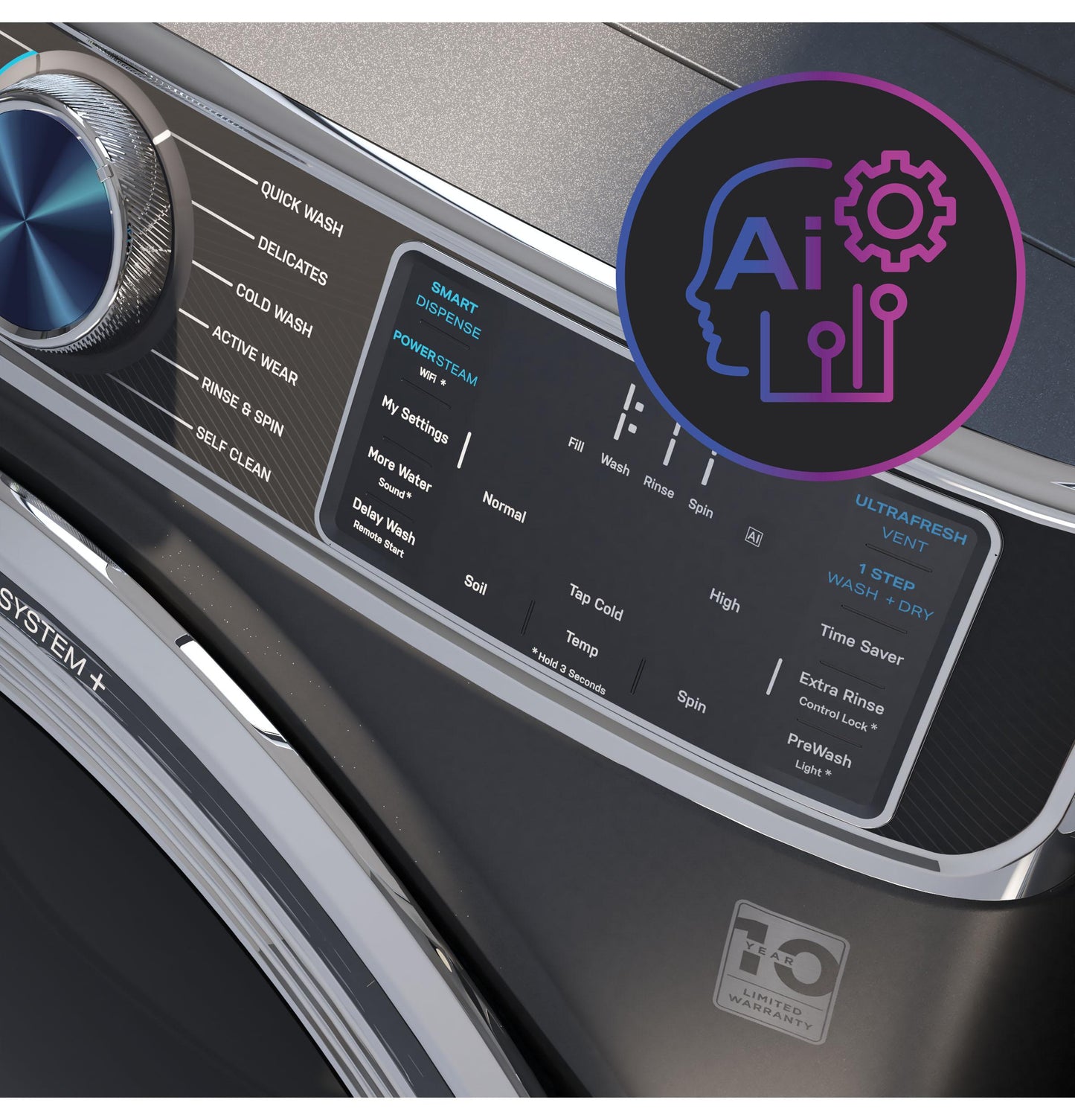 GE APPLIANCES PFW955SPWGN GE Profile™ 5.5 cu. ft. Capacity Smart Front Load ENERGY STAR® Steam Washer with UltraFresh Vent System+ and Smart Wash & Smart Rinse Green - PFW955SPWGN